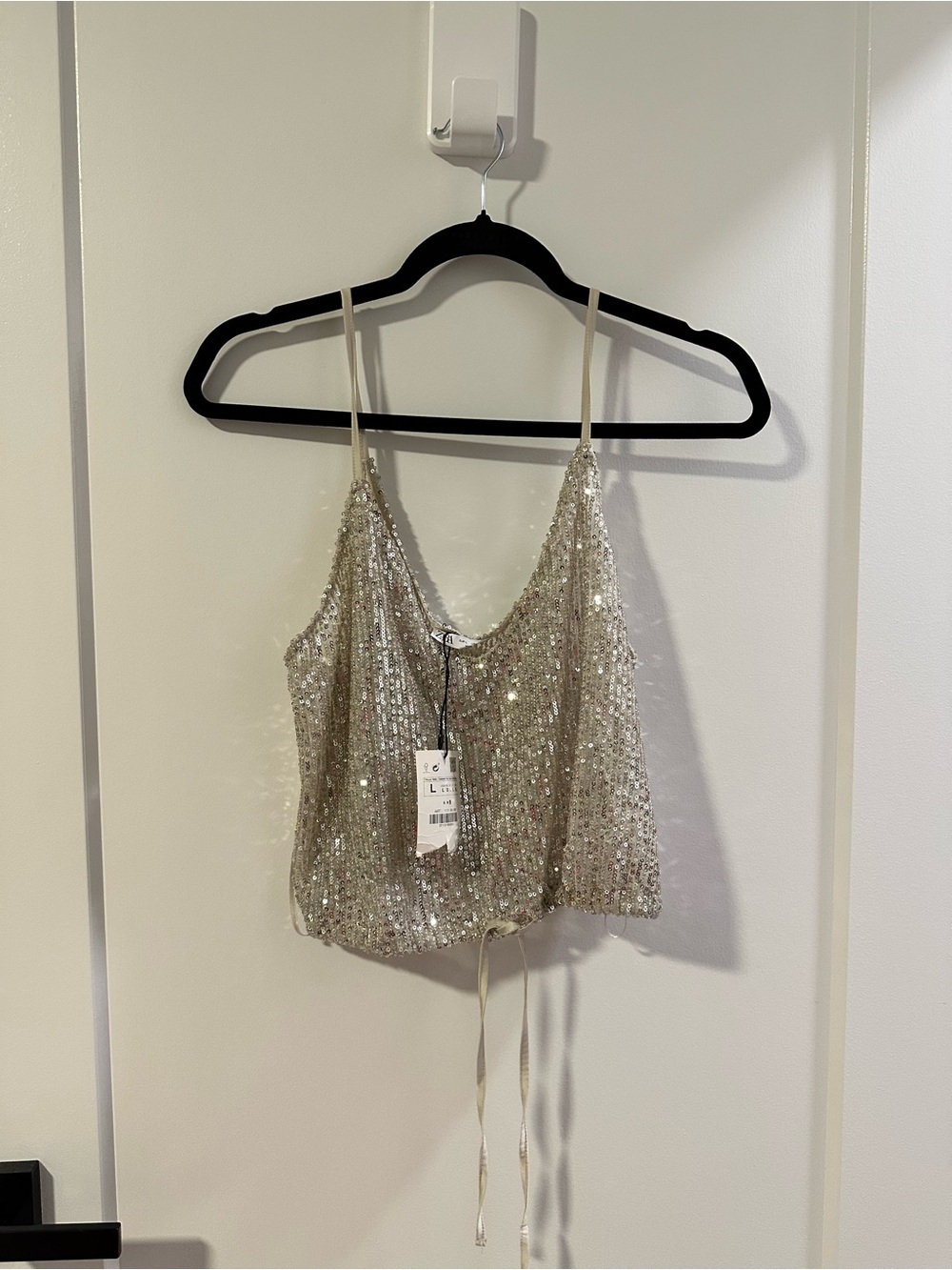 Zara Silver Sequin Cami